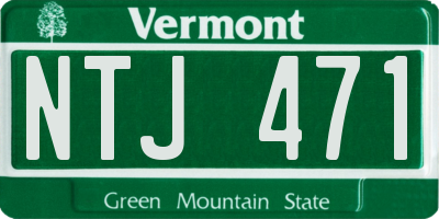 VT license plate NTJ471