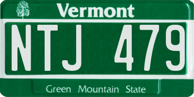VT license plate NTJ479