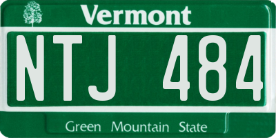 VT license plate NTJ484
