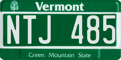 VT license plate NTJ485