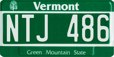 VT license plate NTJ486