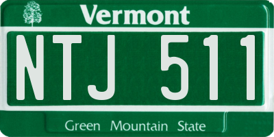 VT license plate NTJ511