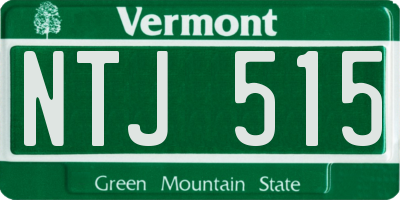 VT license plate NTJ515