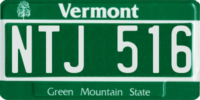 VT license plate NTJ516