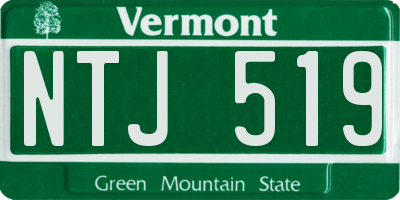 VT license plate NTJ519