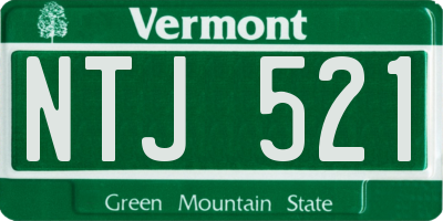 VT license plate NTJ521