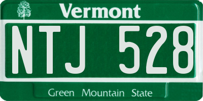 VT license plate NTJ528