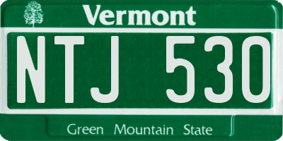 VT license plate NTJ530