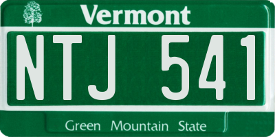 VT license plate NTJ541