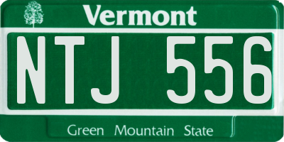 VT license plate NTJ556