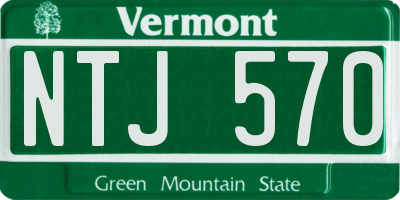 VT license plate NTJ570