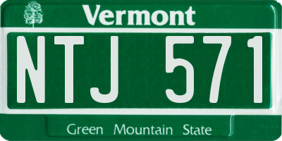 VT license plate NTJ571