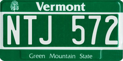 VT license plate NTJ572