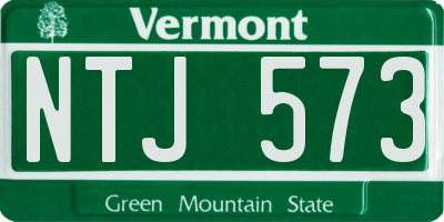 VT license plate NTJ573