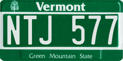 VT license plate NTJ577