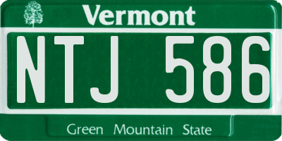 VT license plate NTJ586