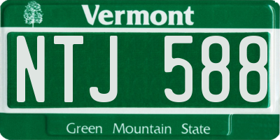 VT license plate NTJ588