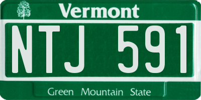 VT license plate NTJ591