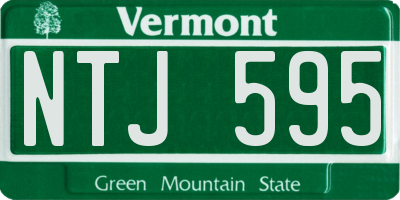 VT license plate NTJ595