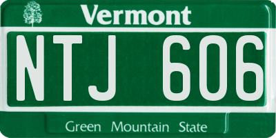 VT license plate NTJ606
