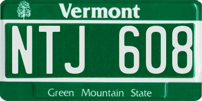 VT license plate NTJ608