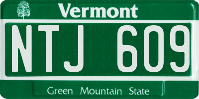 VT license plate NTJ609