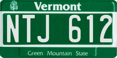 VT license plate NTJ612