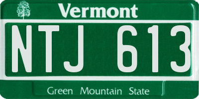 VT license plate NTJ613