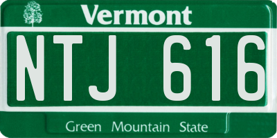 VT license plate NTJ616