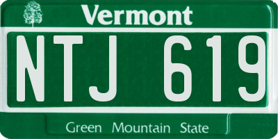VT license plate NTJ619
