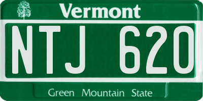 VT license plate NTJ620