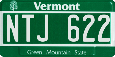 VT license plate NTJ622