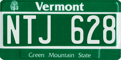 VT license plate NTJ628