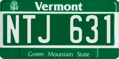 VT license plate NTJ631