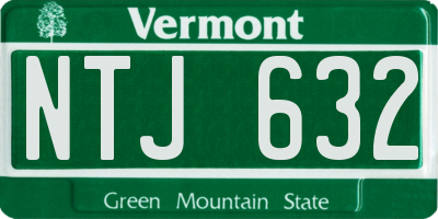 VT license plate NTJ632
