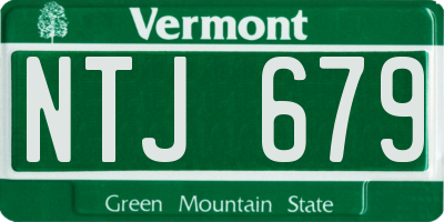 VT license plate NTJ679