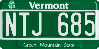 VT license plate NTJ685