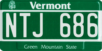 VT license plate NTJ686