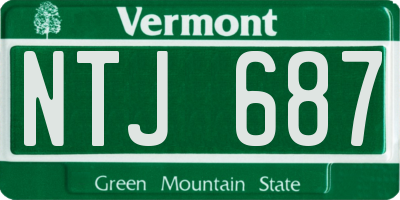 VT license plate NTJ687