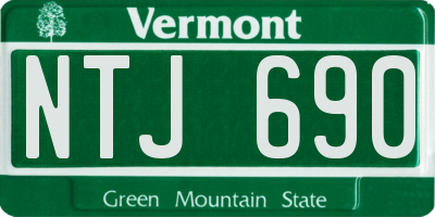 VT license plate NTJ690