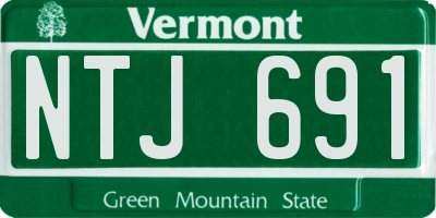 VT license plate NTJ691