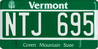 VT license plate NTJ695