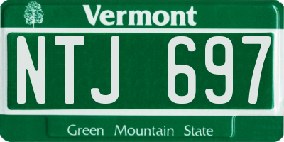 VT license plate NTJ697