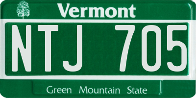 VT license plate NTJ705