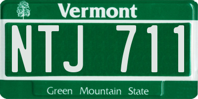 VT license plate NTJ711