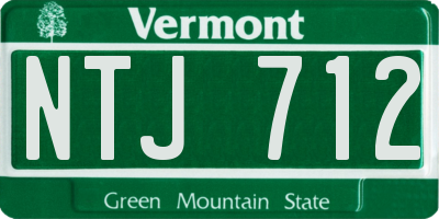 VT license plate NTJ712