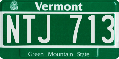 VT license plate NTJ713