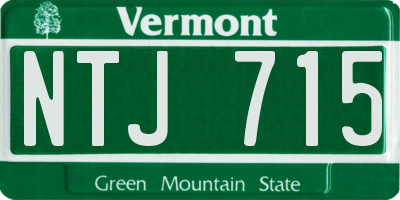 VT license plate NTJ715