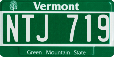 VT license plate NTJ719