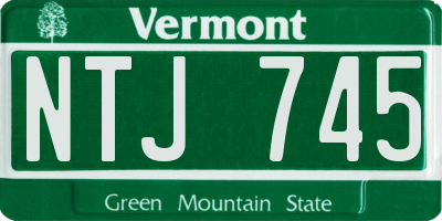 VT license plate NTJ745